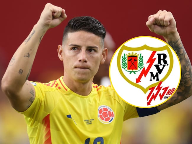 James Rodríguez y Rayo Vallecano . Foto: (Photo by Jamie Squire/Getty Images) / X @RayoVallecano