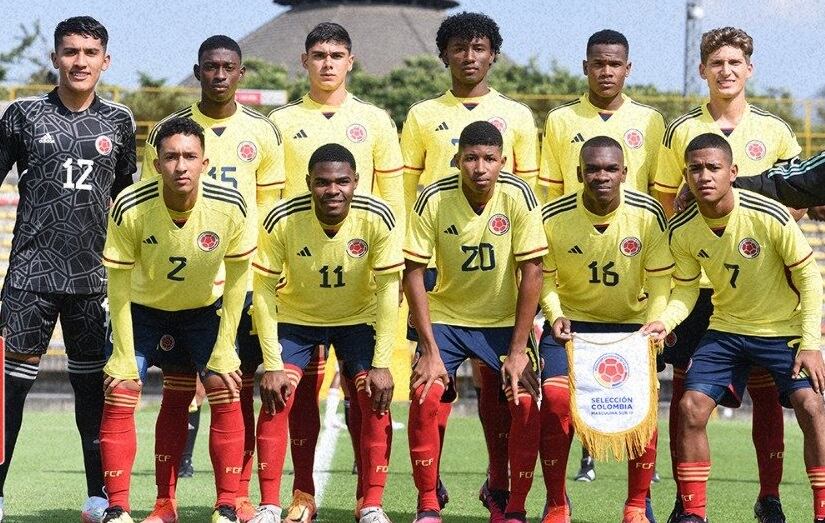Selección Colombia Sub-17 en partido amistoso ante Perú como preparación para el Sudamericano / Foto: FCF
