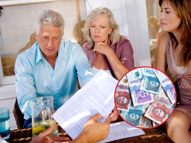 Imagen de referencia | Familia recibiendo herencia - Pesos colombianos: Getty Images.
