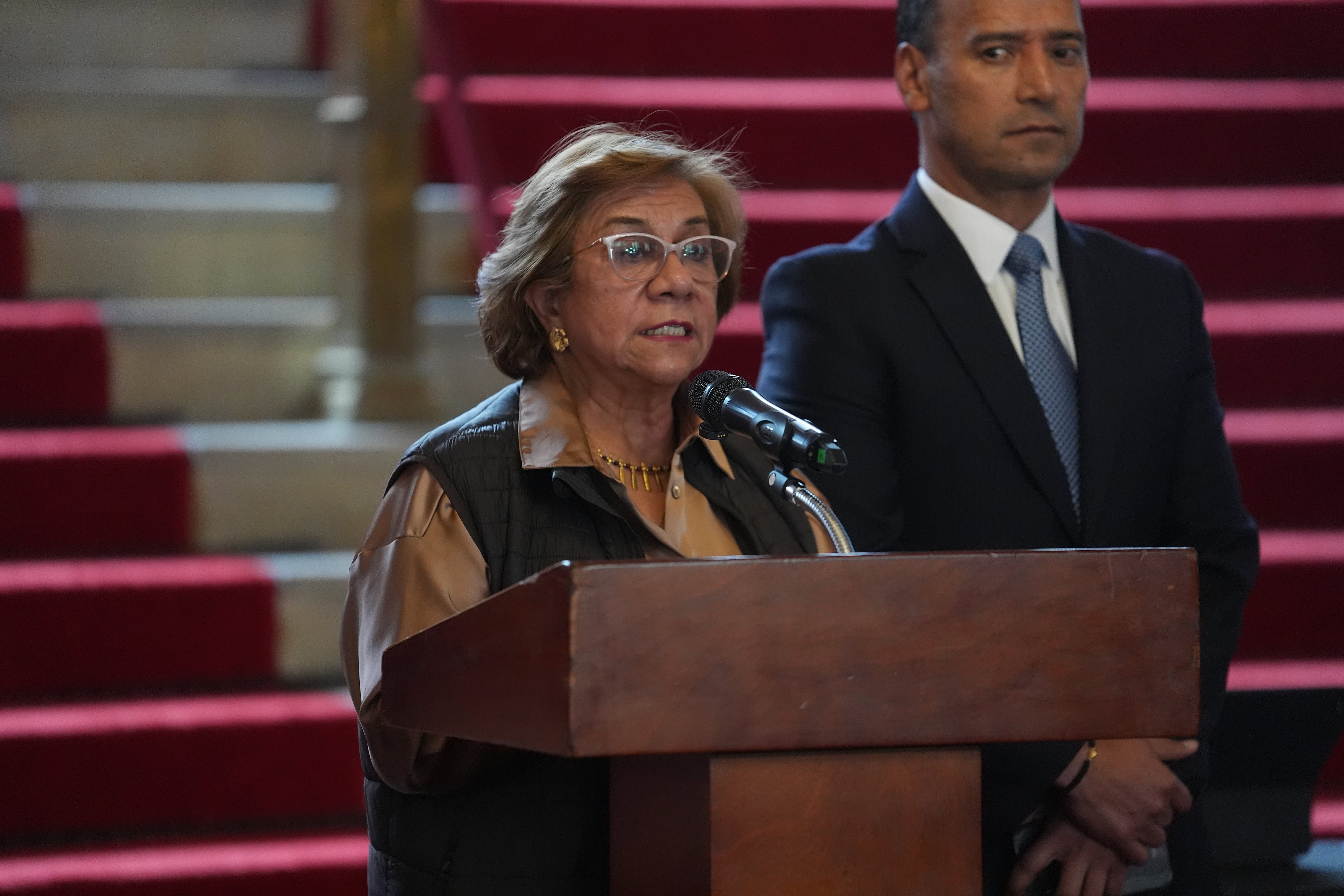 Rosa Yolanda Villavicencio Mapy en rueda de prensa: Getty Images. 