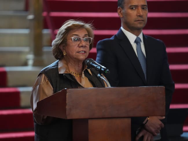 Rosa Yolanda Villavicencio Mapy en rueda de prensa: Getty Images.