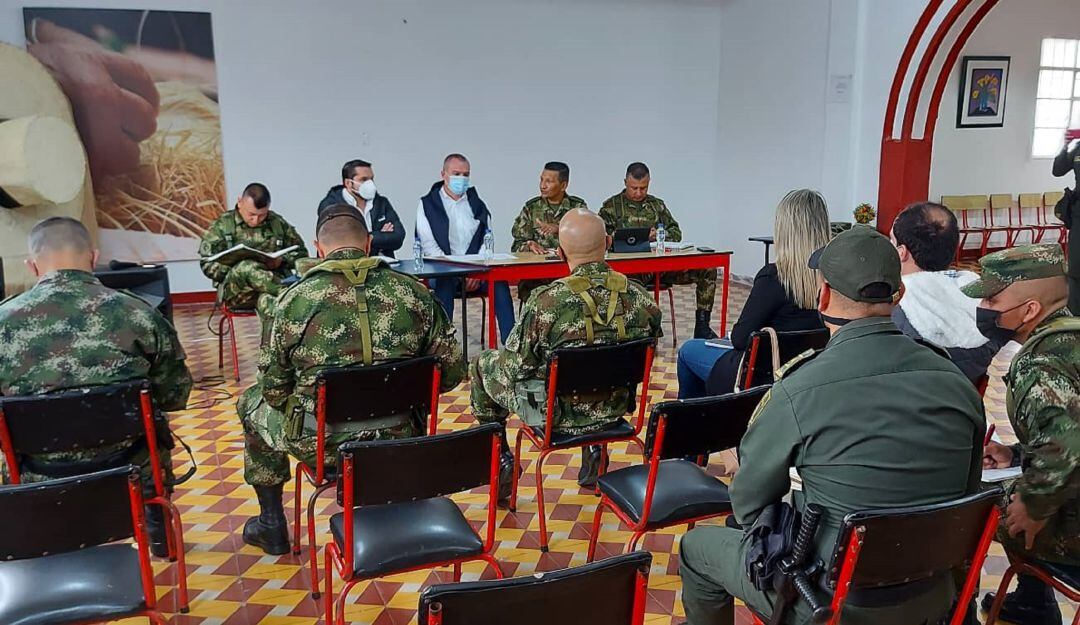 Consejo de seguridad entre Caldas y Antioquia realizado en Aguadas