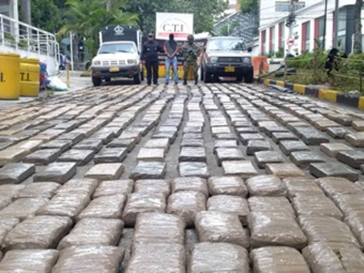 Incautan una tonelada de marihuana en vías del Valle del Cauca