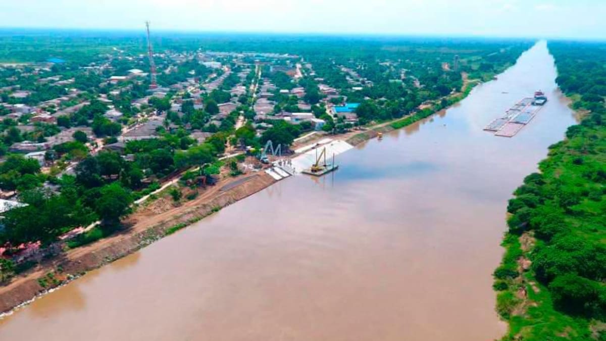 Niveles del río Magdalena bajan casi un metro y generan alerta en el sur del Atlántico