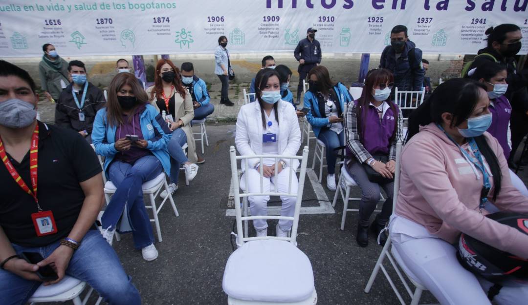 Jornadas de vacunación contra Covid-19 en Bogotá. Foto: Colprensa.