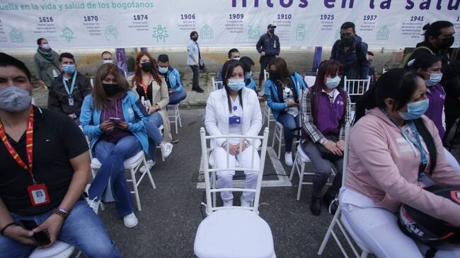 Jornadas de vacunación contra Covid-19 en Bogotá. Foto: Colprensa.
