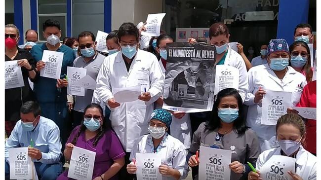 Plantón en el Hospital Regional de Sogamoso