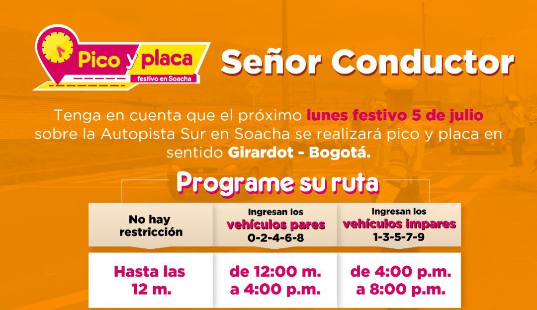 Pico y Placa en la Autopista Sur