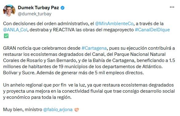 X de Dumek Turbay, alcalde de Cartagena