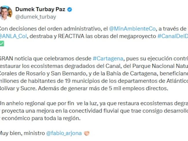 X de Dumek Turbay, alcalde de Cartagena