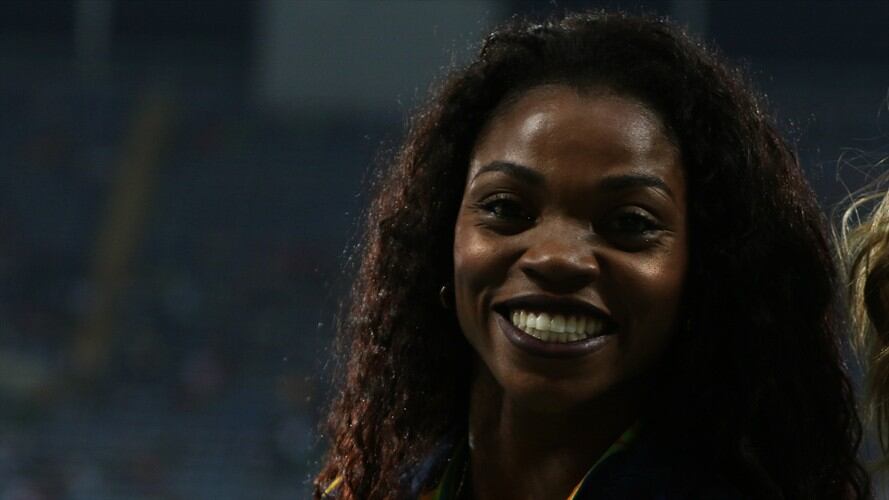 Caterine Ibargüen. Foto: Colprensa-Comité Olímpico)