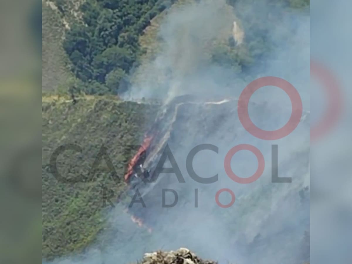 Incendio forestal consume una montaña en zona rural de Villa Caro