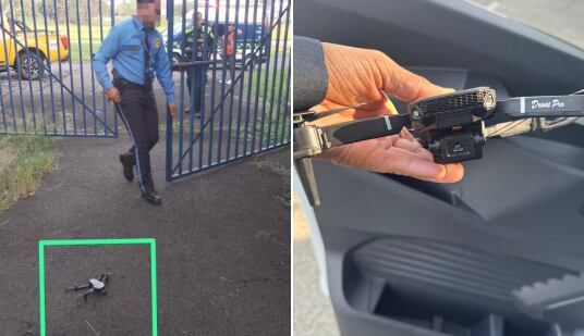 Investigan hallazgo de dron en el hangar de la Gobernación de Antioquia. Foto: Gobernación