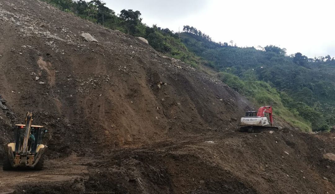 Imagenes de archivo de deslizamientos en Caldas.