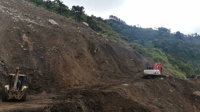 Imagenes de archivo de deslizamientos en Caldas.