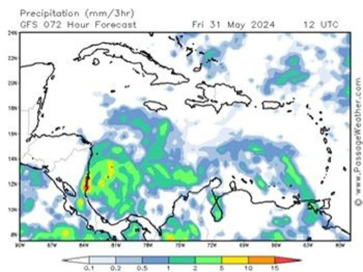 Dimar advierte lluvias y vientos fuertes durante las próximas 72 horas en el Caribe