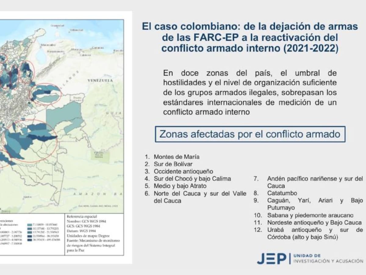 Identificadas 12 zonas críticas en conflicto armado en Colombia