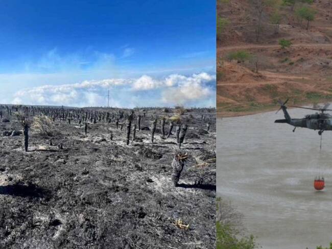 Continúa el incendio forestal en el páramo de Santurbán / Colprensa
