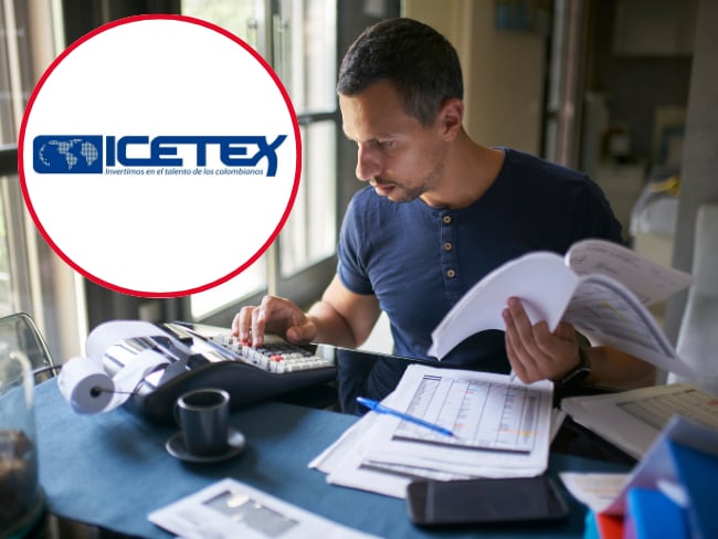 Imagen de referencia, foto Gettyimages, Canva y logo del ICETEX.
