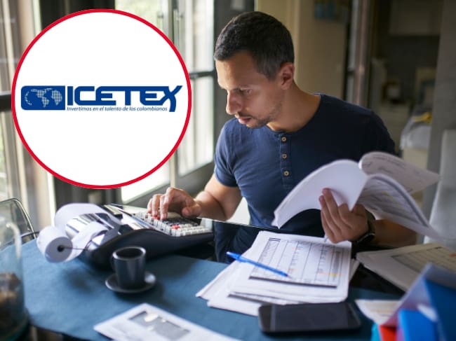 Imagen de referencia, foto Gettyimages, Canva y logo del ICETEX.