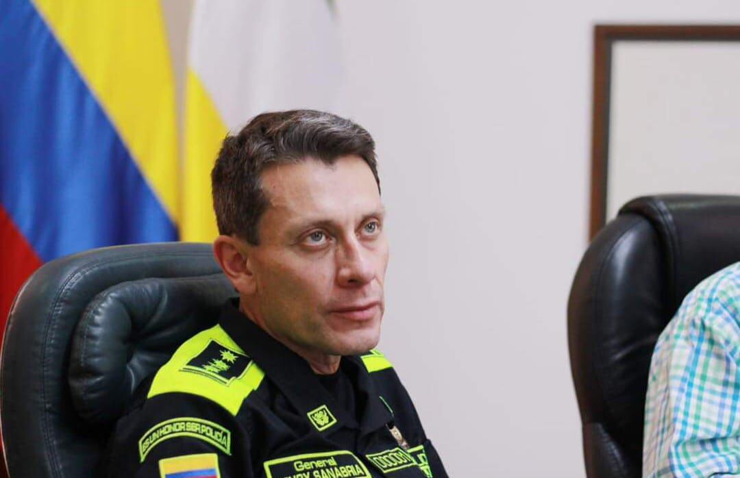 General Henry Sanabria, director nacional de la Policía. Foto Cortesía Gobernación Quindío