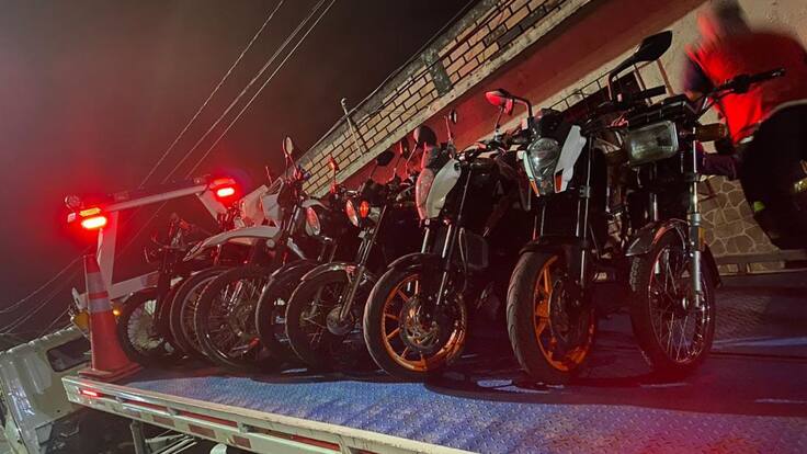 31 motos inmovilizadas dejan operativos contra caravana en Armenia