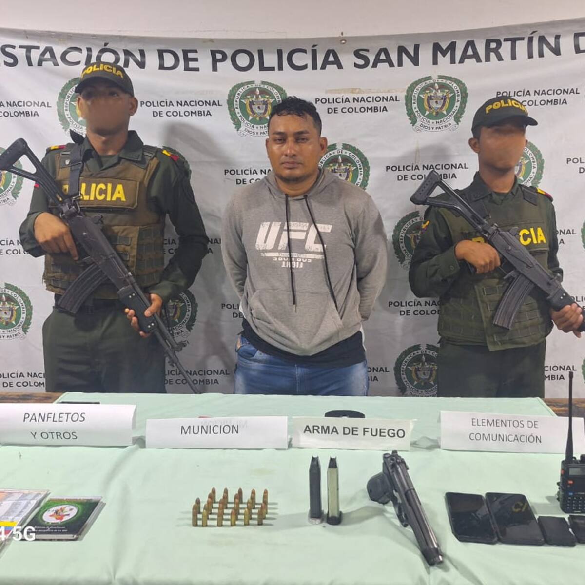 Capturado presunto integrante de las AGC con armas y equipos de comunicación en Bolívar