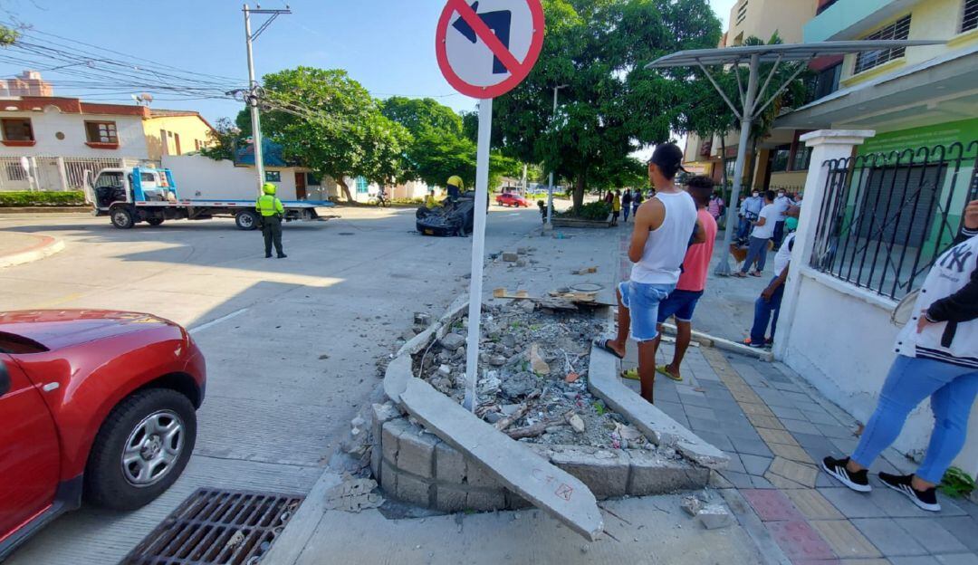 Accidente al norte de Barranquilla