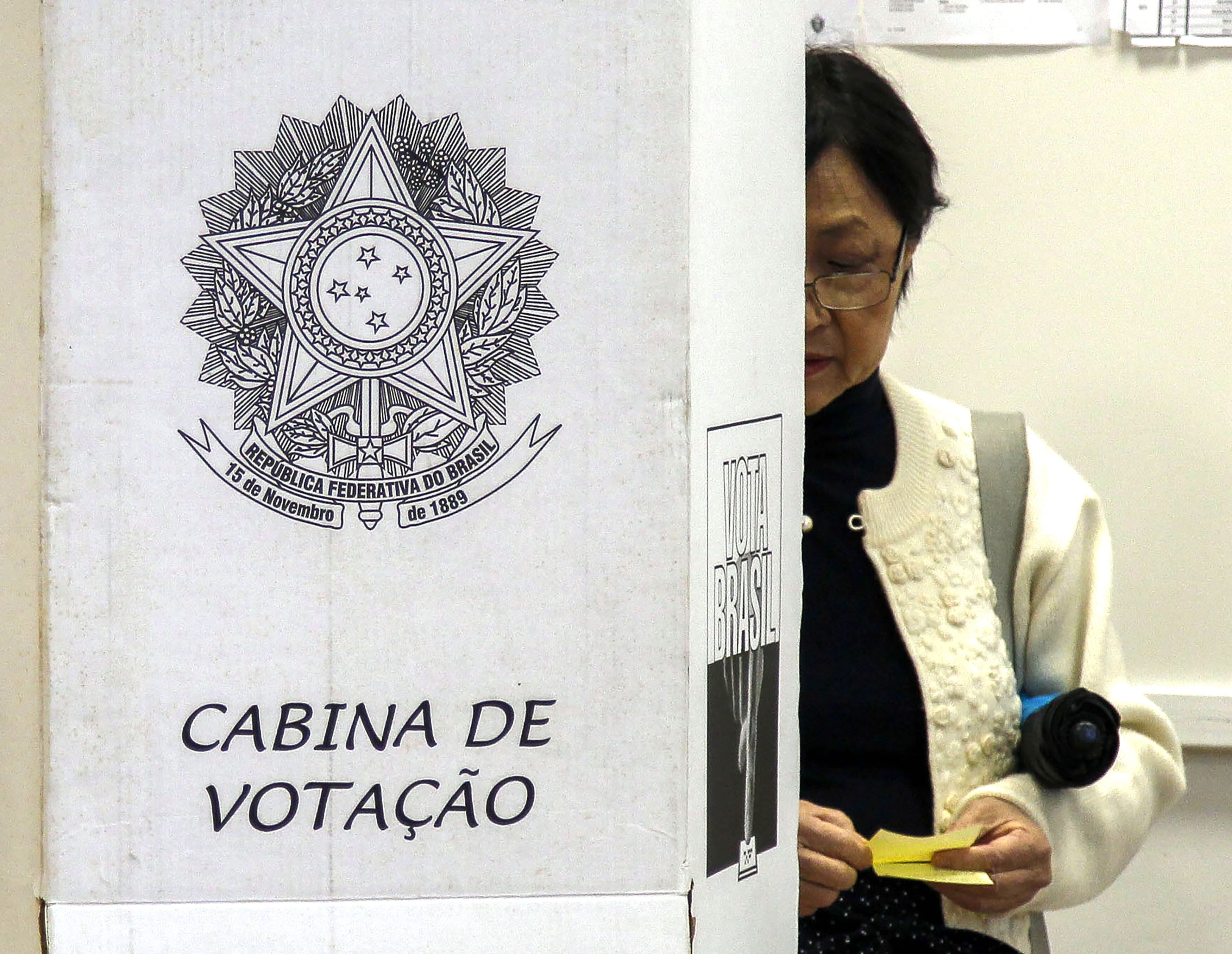 Centro de votación en Brasil.
