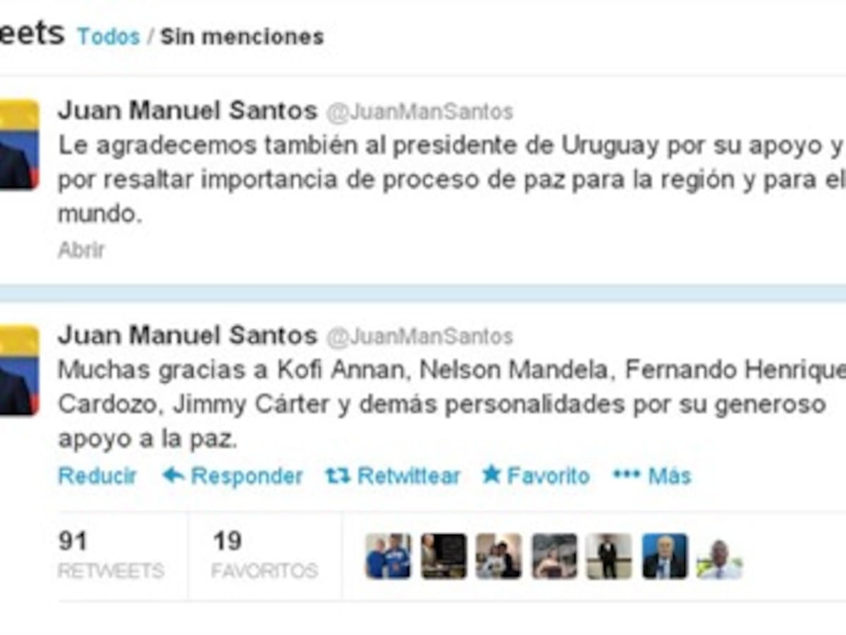 Santos agradece respaldo internacional al proceso de paz