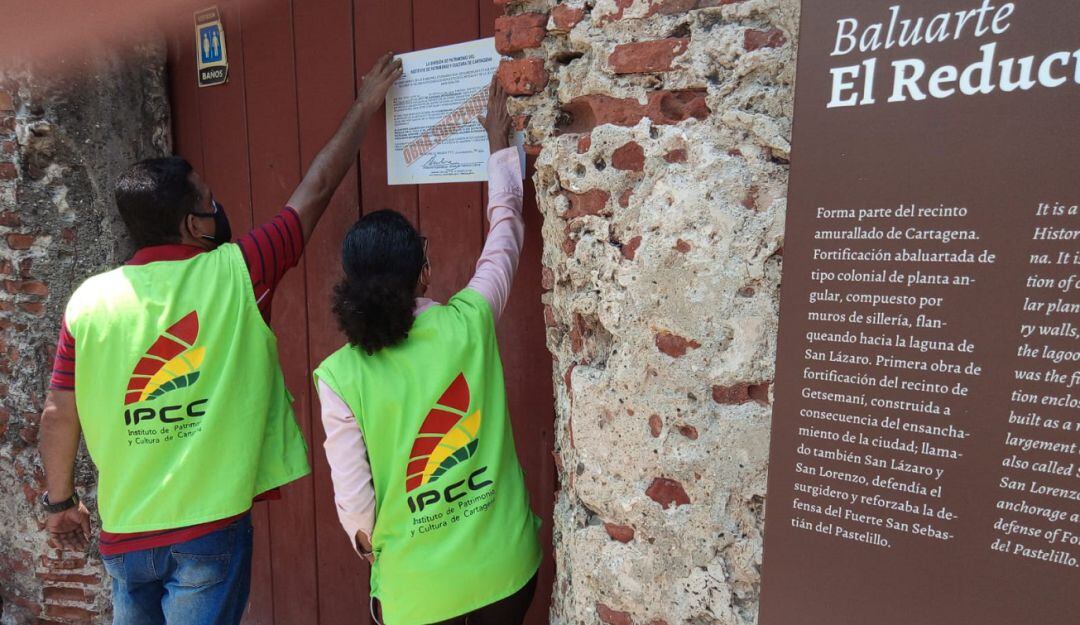 Luego de una inspección técnica se evidenció que los trabajos en este fuerte se realizaban sin permiso de las autoridades competentes