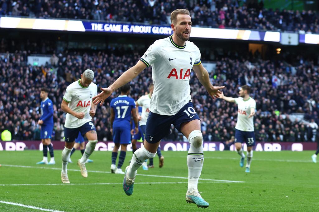 Harry Kane celebra el segundo gol del Tottenham ante el Chelsea por Premier League (Photo by Chloe Knott - Danehouse/Getty Images)