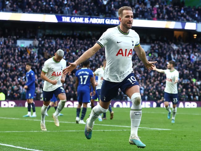 Harry Kane celebra el segundo gol del Tottenham ante el Chelsea por Premier League (Photo by Chloe Knott - Danehouse/Getty Images)