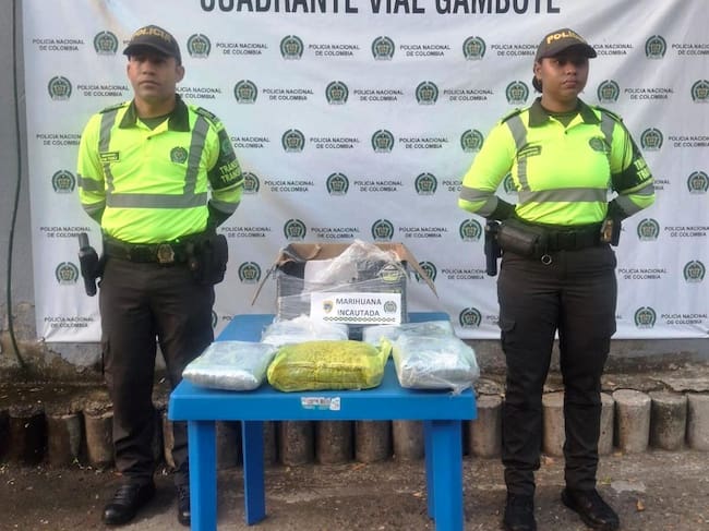 Un operativo de la Policía de Tránsito y Transporte permitió sacar de circulación un alijo de droga que era transportado en plena vía hacia Cartagena