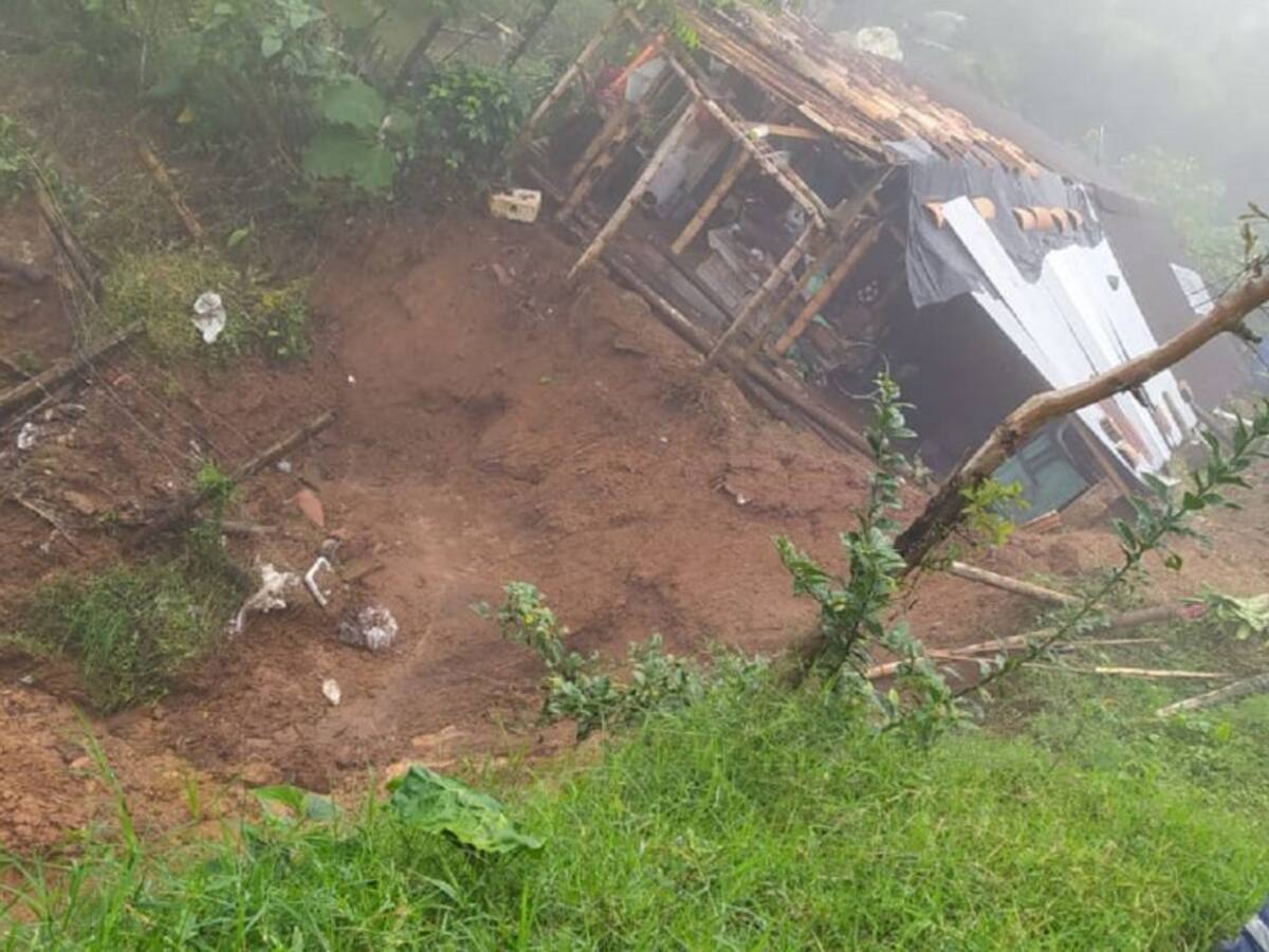 4 viviendas fueron evacuadas en zona rural del municipio de Riosucio