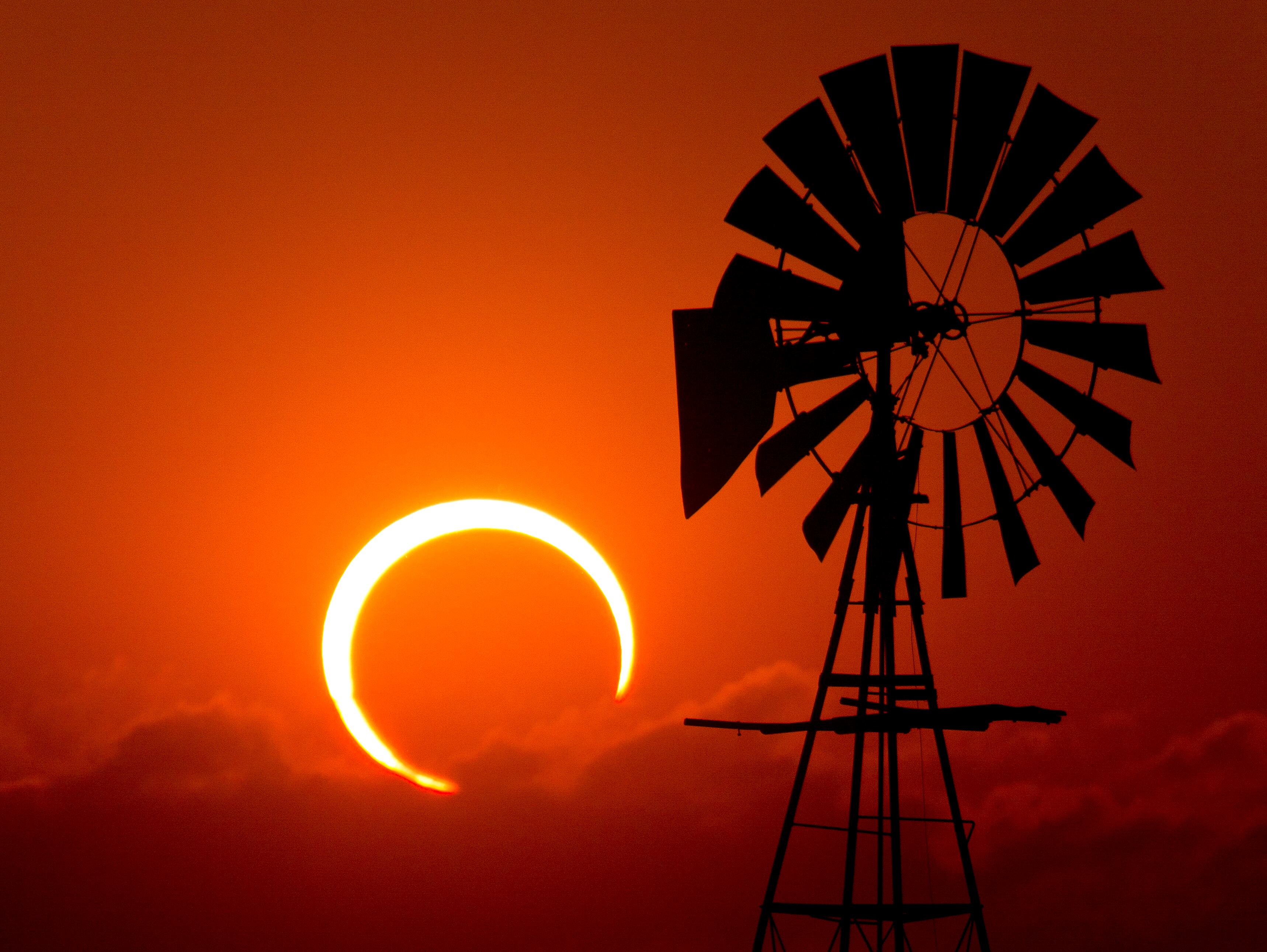 Eclipse solar en Lubbock, Texas. Imagen de referencia vía Getty Images