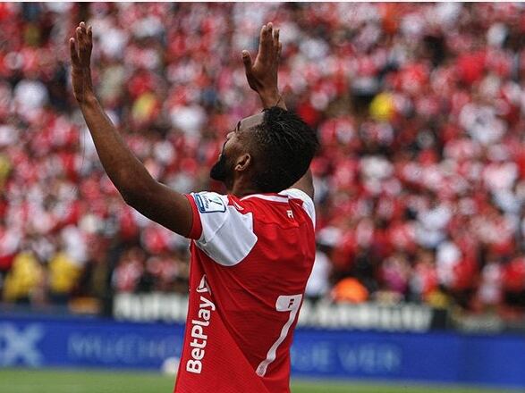 Jersson González, atacante de Independiente Santa Fe / @SantaFe