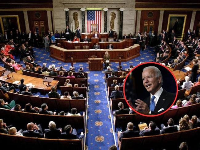 Cámara baja de Estados Unidos junto a Joe Biden - Imagen de referencia