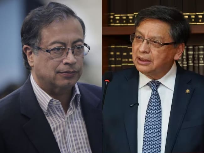 Magistrado Ibañez y presidente Gustavo Petro