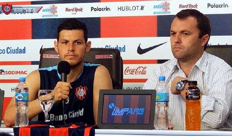 Pedro Franco y Bernardo Romeo, mánager del equipo