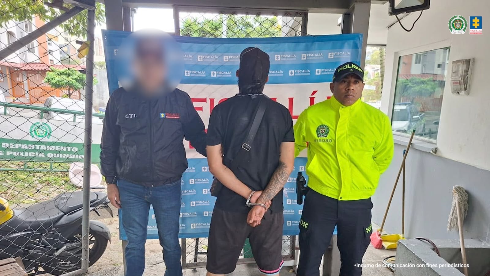 Capturado hombre sindicado en partipar en homicidio en menor de edad en Quindío. Foto: Cortesía Fiscalía