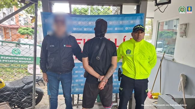 Capturado hombre sindicado en partipar en homicidio en menor de edad en Quindío. Foto: Cortesía Fiscalía