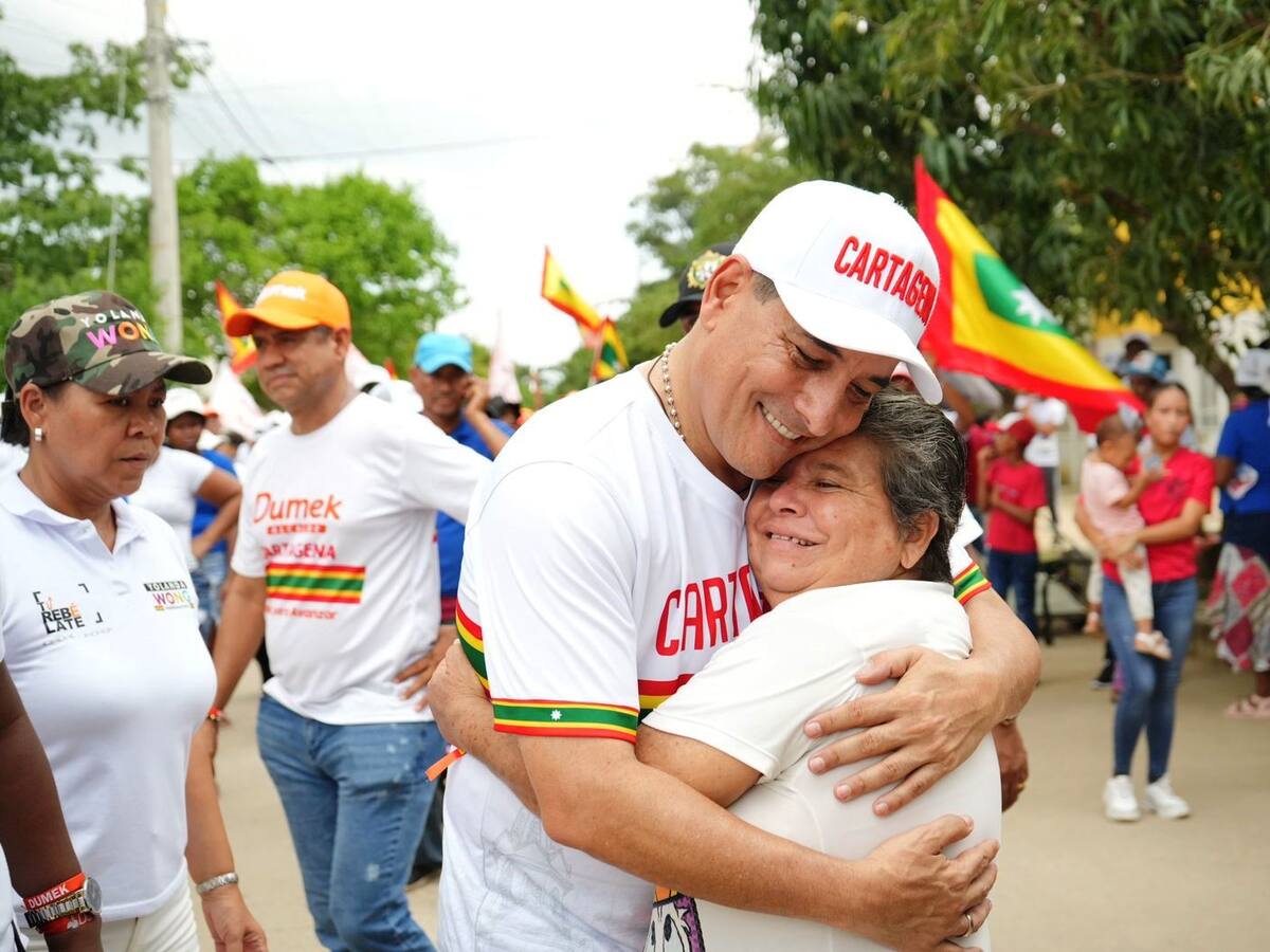 Dumek Turbay recorrió Barrios Unidos en el sur de Cartagena