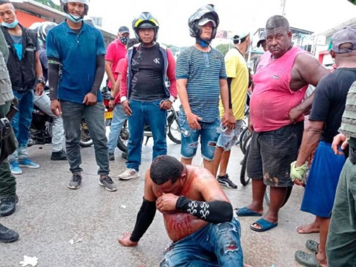 Presunto atracador se salvó de morir linchado en Cartagena