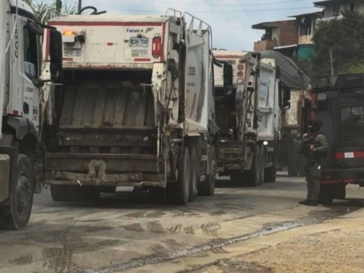 Implementan caravanas de seguridad para garantizar recolección de basuras en Popayán