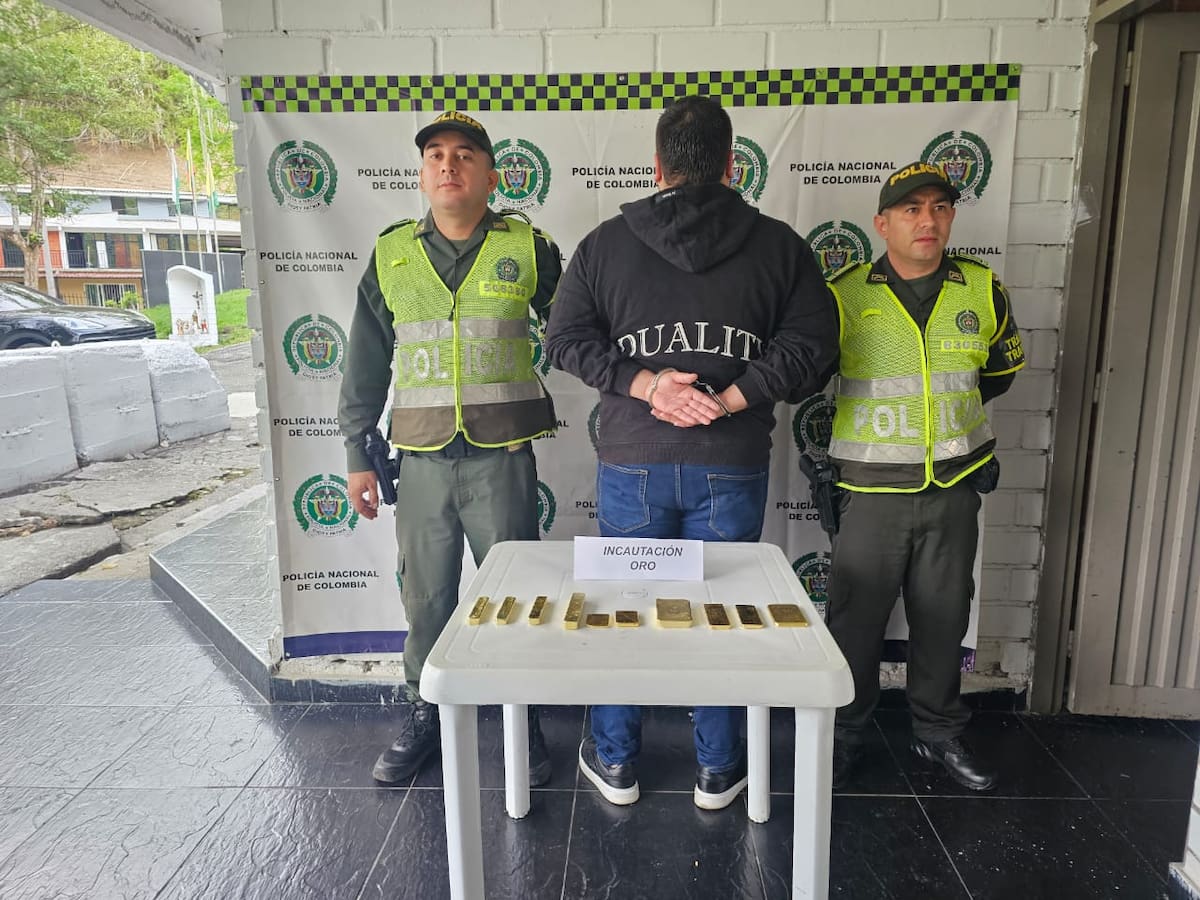 Autoridades incautaron 6.600 gramos de oro en la vía Manizales- Medellín
