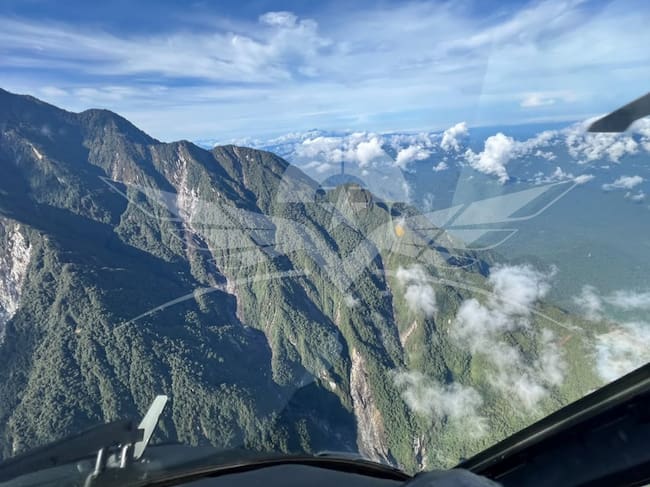 Fuerza Aérea localizó indicios de aeronave desaparecida cerca del Parque Natural Tatamá. Foto: Fuerza Aérea Colombiana