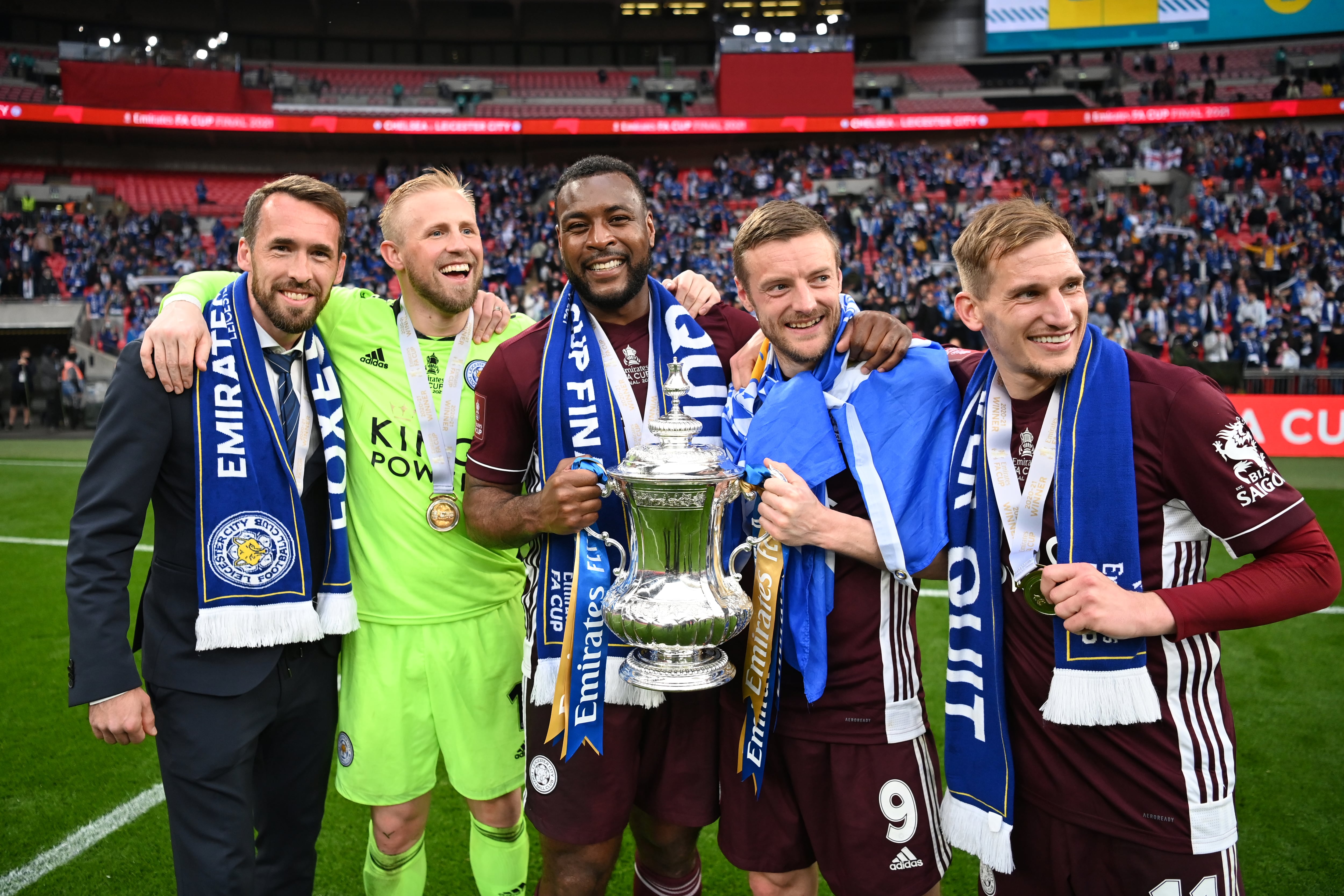 Leicester City celebrando la FA Cup. Foto: Getty Images.