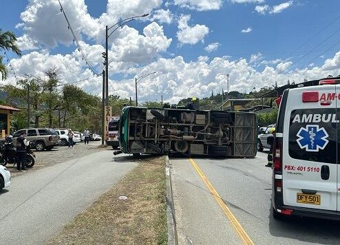 Accidente Copacabana- foto policía de Carreteras