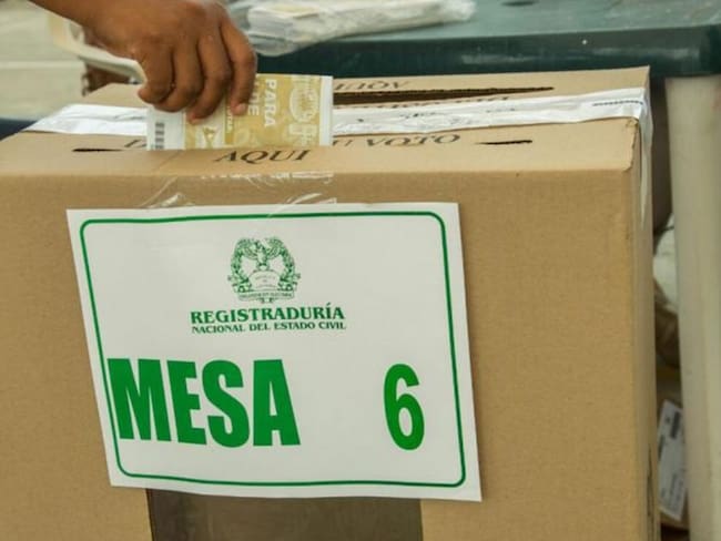 Mesa de votación